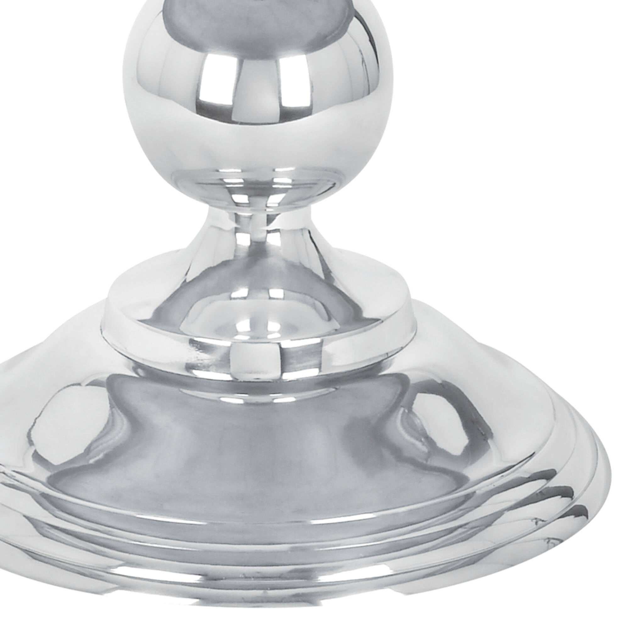 30" Silver Aluminum Traditional Coffee Table